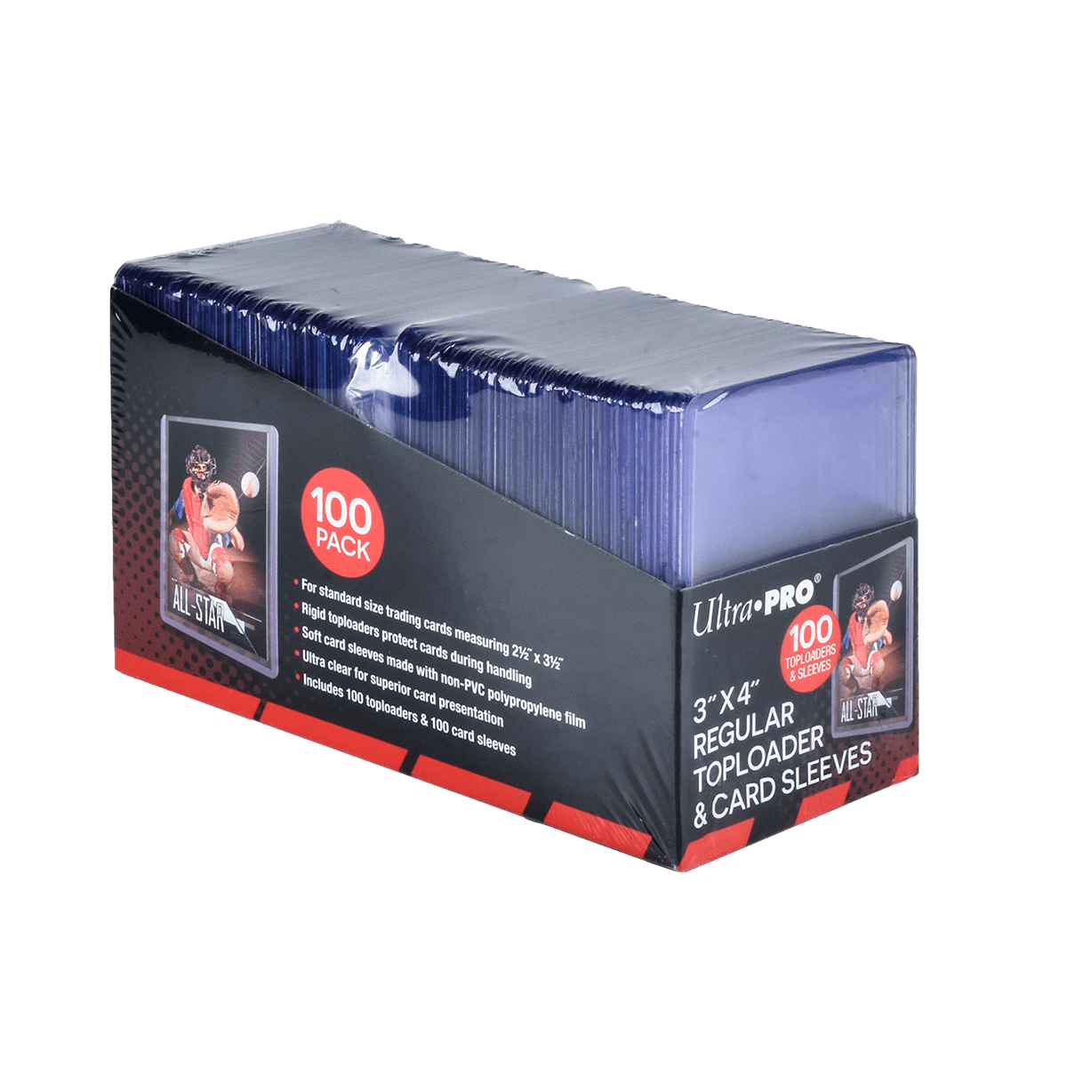 3" x 4" Clear Regular Toploaders and Soft Sleeves Bundle (100ct) for Standard Size Cards | Ultra PRO International 3" x 4" Clear Regular Toploaders and Soft Sleeves Bundle (100ct) for Standard Size Cards | Ultra PRO International