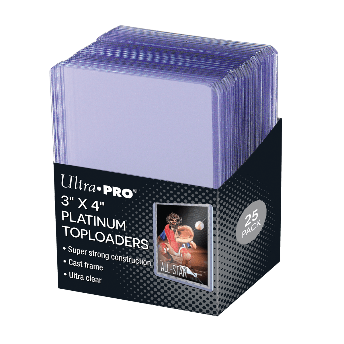 3" x 4" Ultra Clear Platinum Toploaders (25ct) - E - 15910 - Ultra PRO - Ultra PRO International