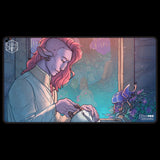 Critical Role: The Mighty Nein - Illustrated: Caduceus Clay Black-Stitched Playmat for Tabletop Gaming
