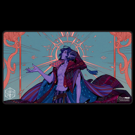 Critical Role: The Mighty Nein - Illustrated: Mollymauk Tealeaf Black-Stitched Playmat for Tabletop Gaming