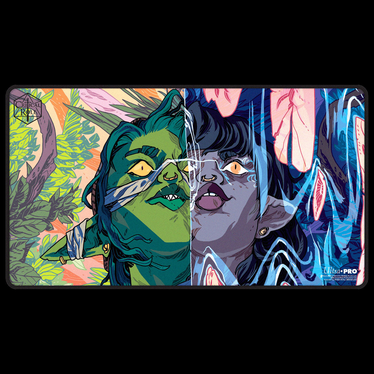 Critical Role: The Mighty Nein - Illustrated: Nott the Brave Black-Stitched Playmat for Tabletop Gaming