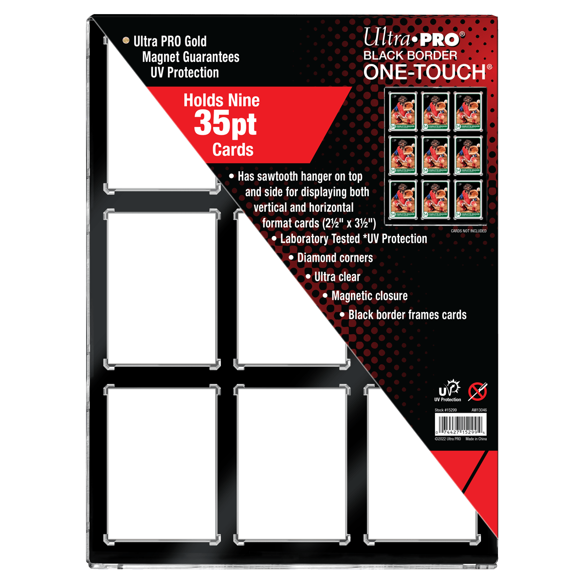 35PT 9-Card Black Border UV ONE-TOUCH Magnetic Holder | Ultra PRO International 35PT 9-Card Black Border UV ONE-TOUCH Magnetic Holder | Ultra PRO International