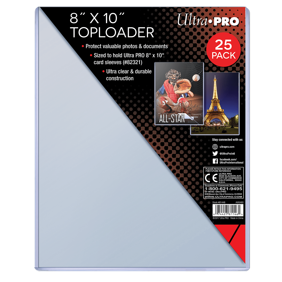 8" x 10" Toploaders (25ct) - E - 81146 - Ultra PRO - Ultra PRO International
