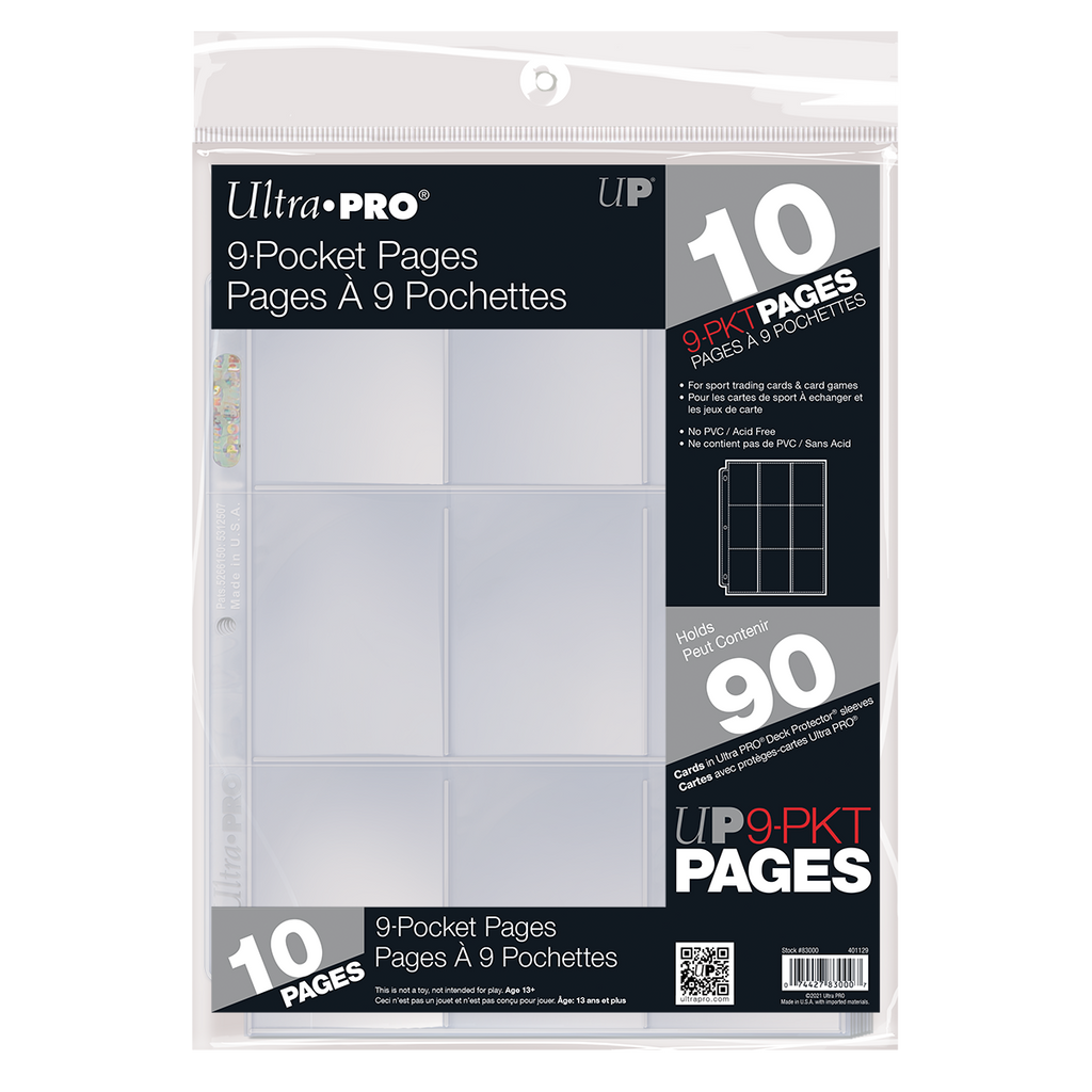 9-Pocket Pages (10ct) for Standard Size Cards | Ultra PRO International