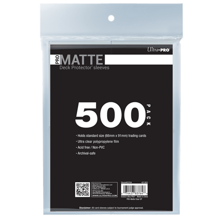PRO-Matte Standard Deck Protector Sleeves Bundle (500ct) | Ultra PRO International