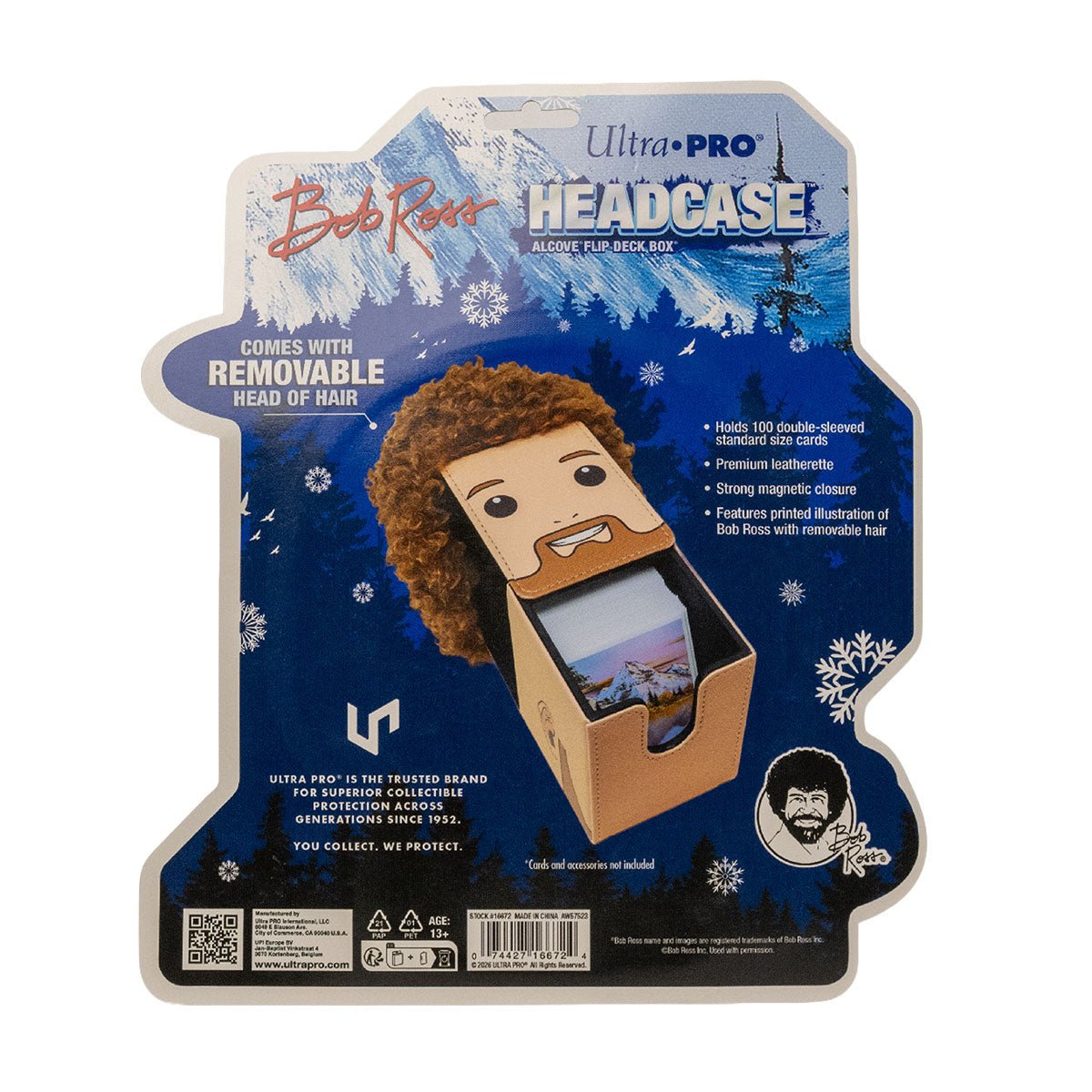 Bob Ross - HEADCASE™ ALCOVE® Flip DECK BOX® Card Container for Tabletop Gaming - 16672 - Ultra PRO- Ultra PRO International