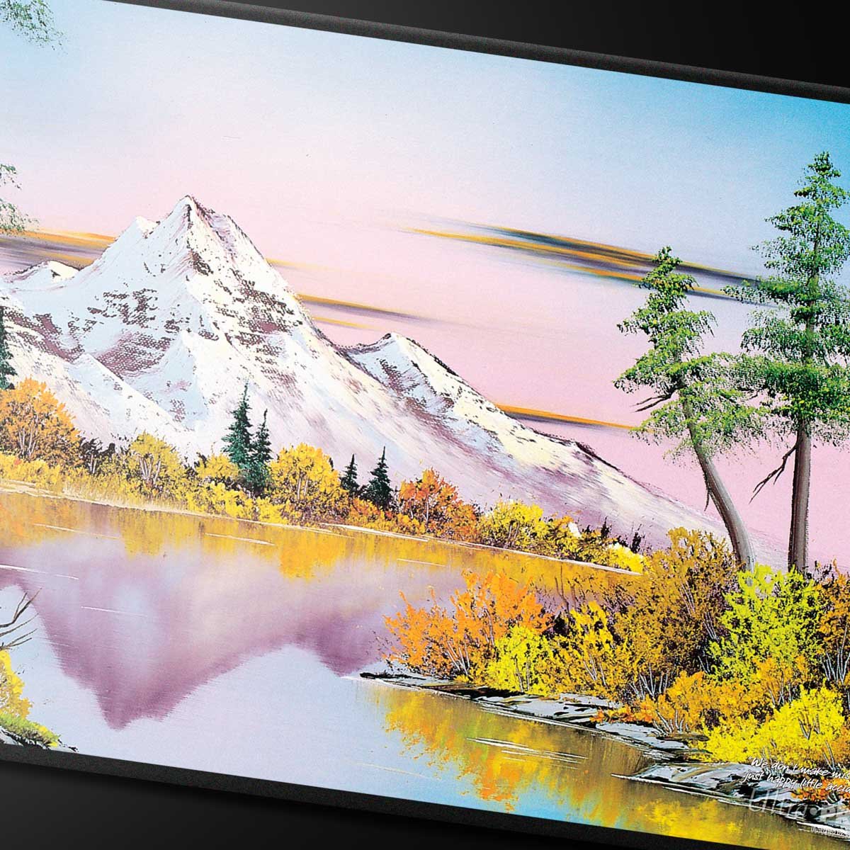bob ross card binder Bob Ross Mighty Mountain Lake Black Stitched Playmat – Ultra PRO  International