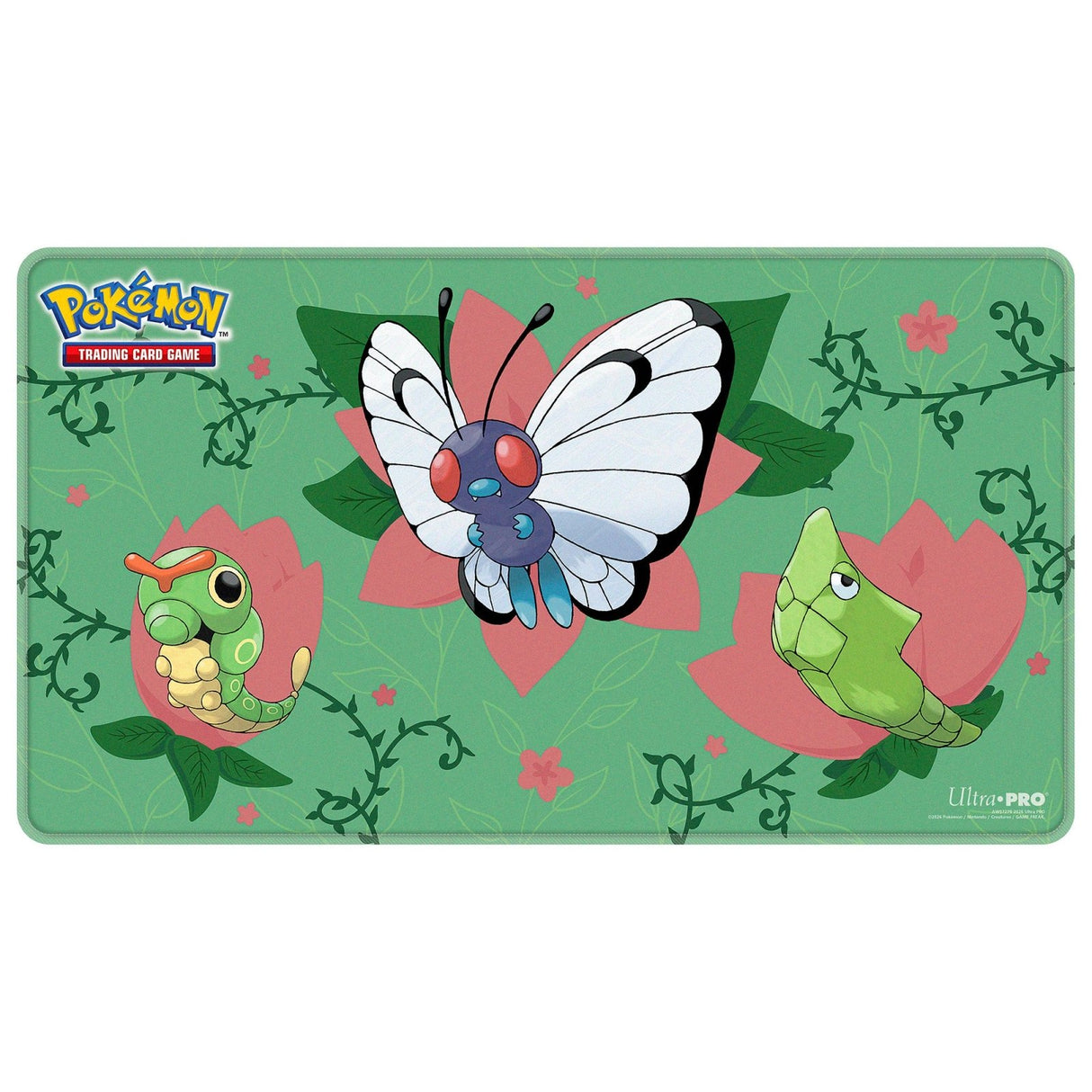 Caterpie Evolutions Stitched Playmat for the Pokémon Trading Card Game - E-16720 - Ultra PRO International - Ultra PRO International
