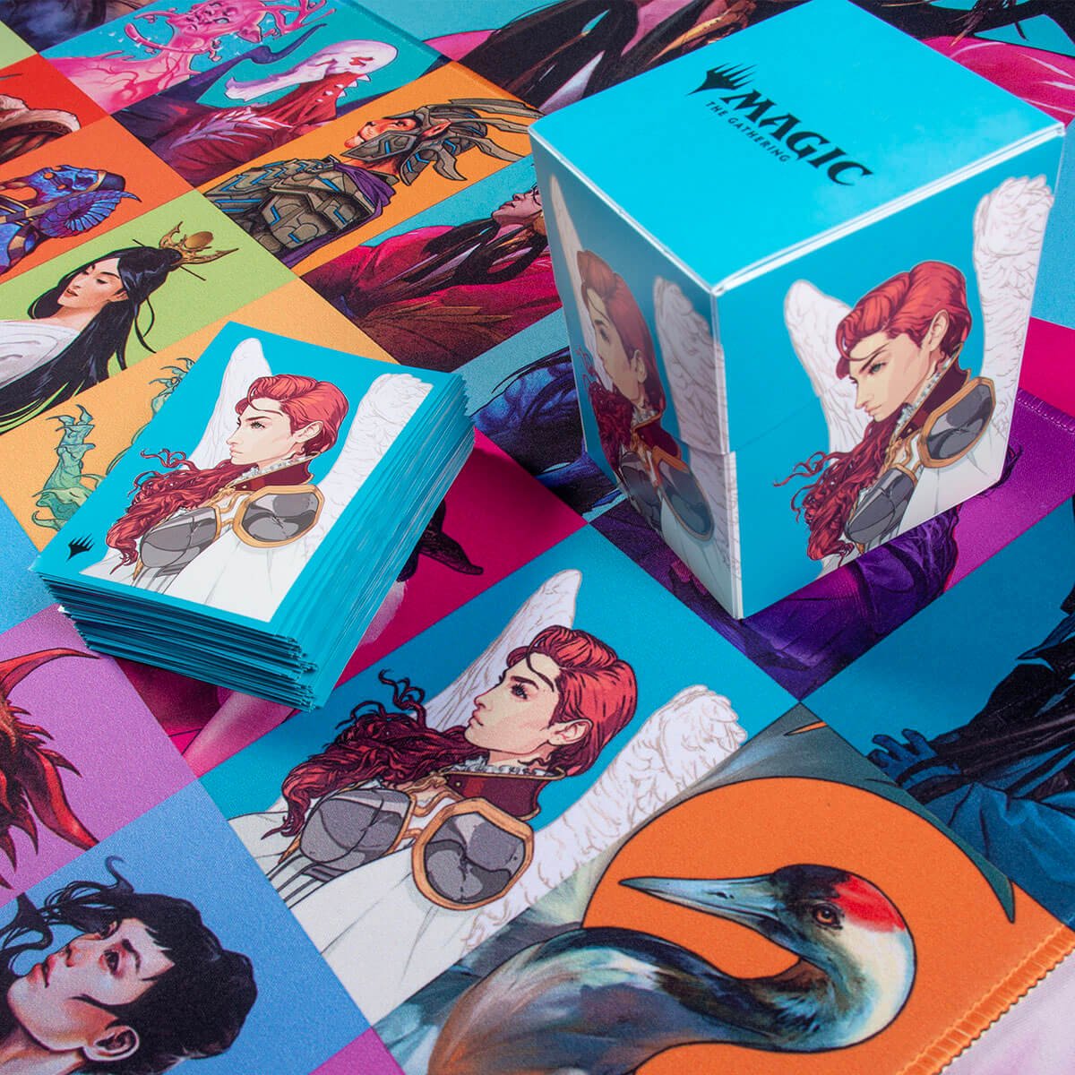 2er Set Spielmatten + MTG-Kartenbox – 61x35,6 Cm, Mit Genähtem Rand, Für Kartenspiele & Als Mauspad
