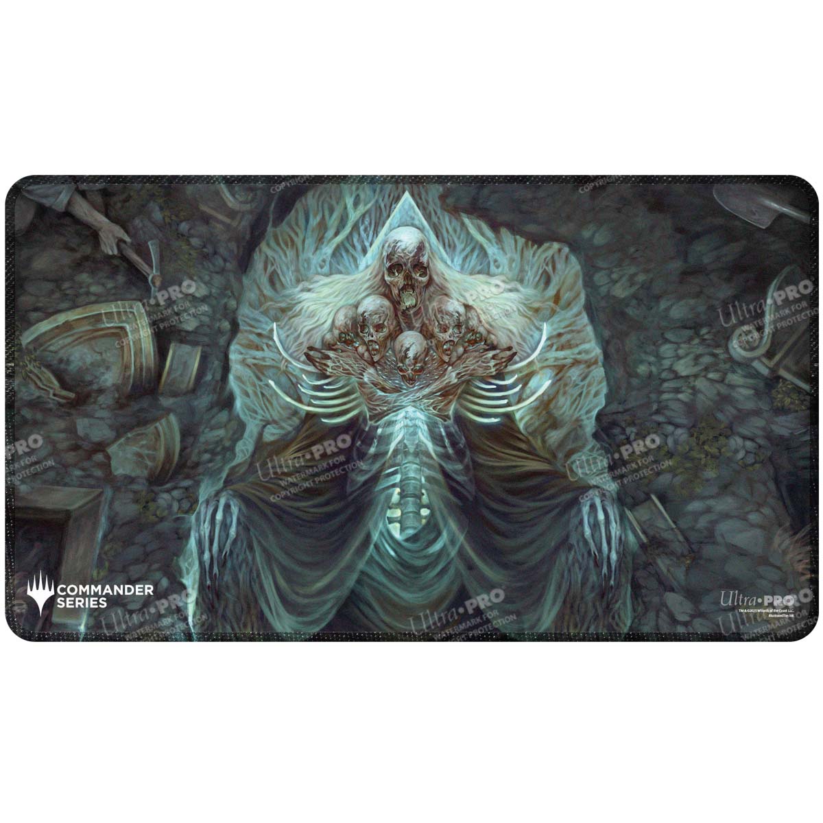 Commander Series 5 - Three Color Wedge - Myrkul Stitched Playmat for Magic: The Gathering - E - 38475 - Ultra PRO International - Ultra PRO International