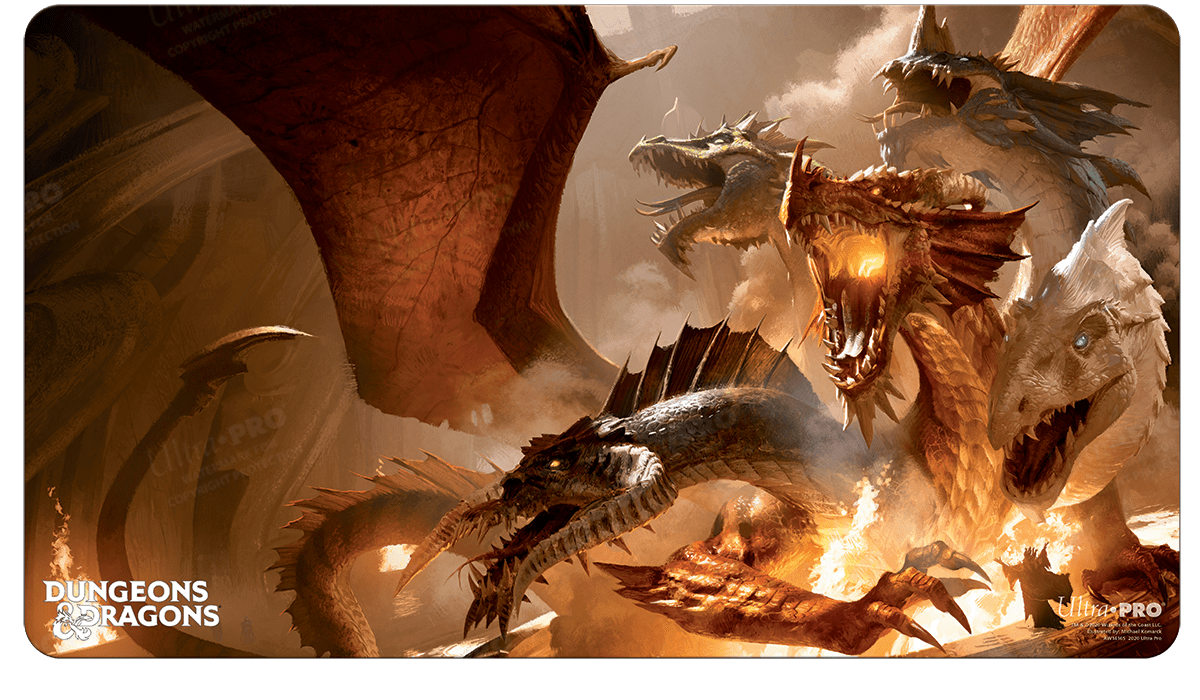 Cover Series The Rise of Tiamat Standard Gaming Playmat for Dungeons & Dragons | Ultra PRO International Cover Series The Rise of Tiamat Standard Gaming Playmat for Dungeons & Dragons | Ultra PRO International