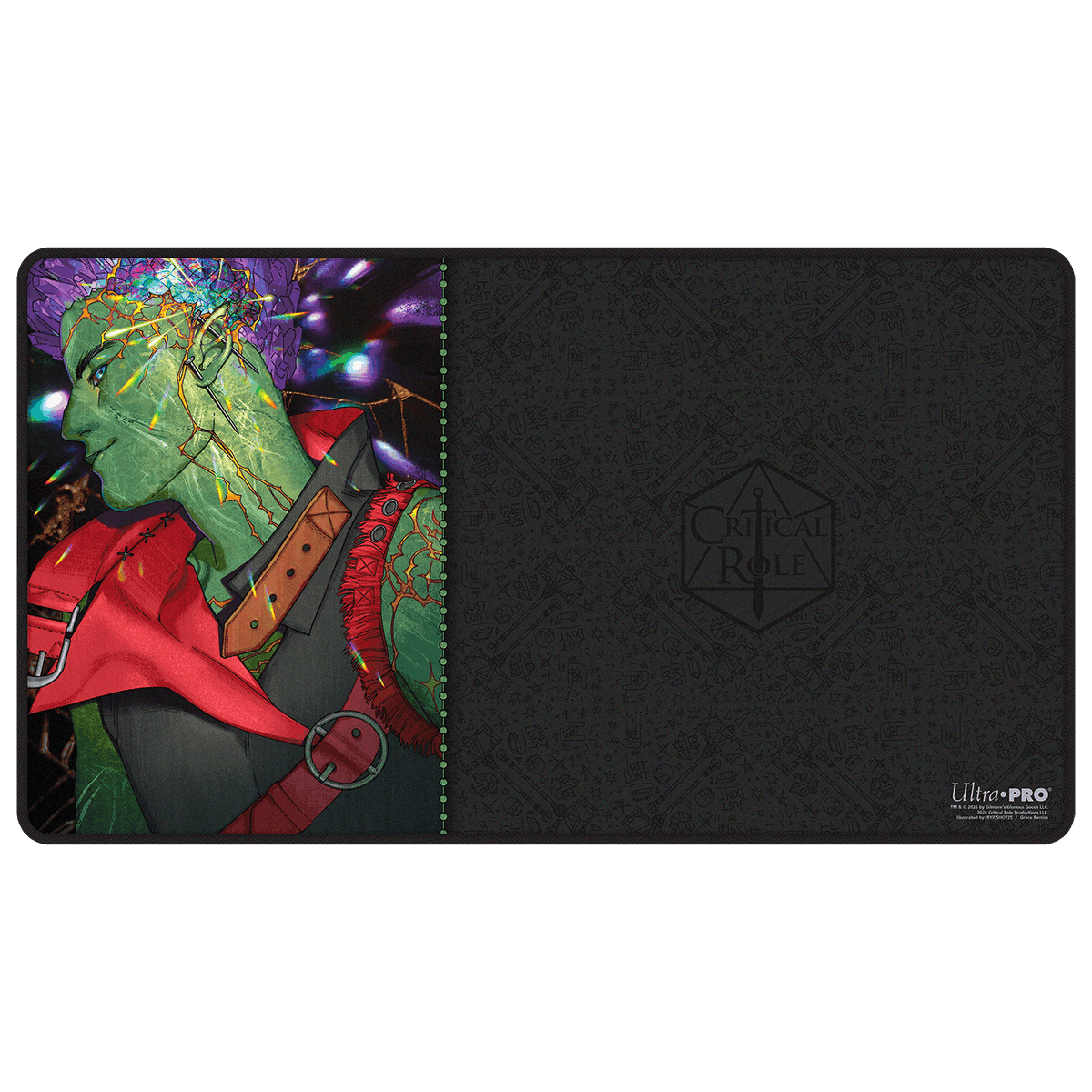 Critical Role: Bells Hells - Portrait Series Ashton Greymoore Black-Stitched Playmat for Tabletop Gaming - 32030 - Ultra PRO- Ultra PRO International