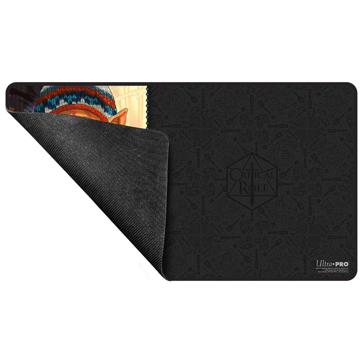 Critical Role: Bells Hells - Portrait Series Chetney Pock O’Pea Black-Stitched Playmat for Tabletop Gaming - 32031 - Ultra PRO- Ultra PRO International