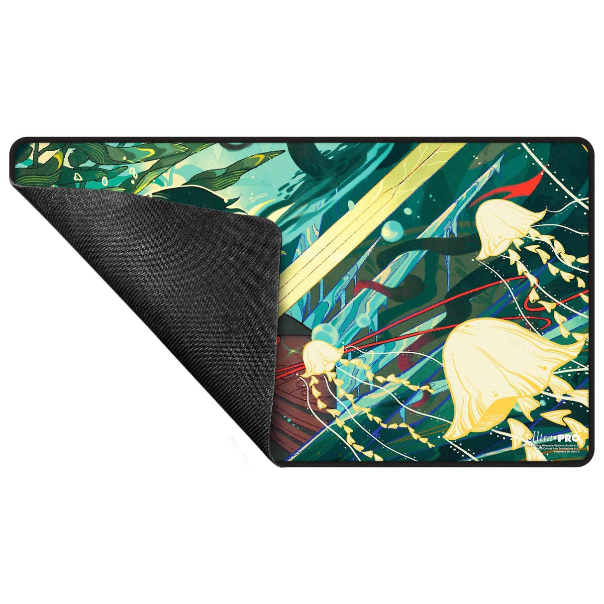 Critical Role Radiants: The Mighty Nein Fjord Stone Black - Stitched Playmat for Tabletop Gaming - E-LE17747 - Ultra PRO International - Ultra PRO International