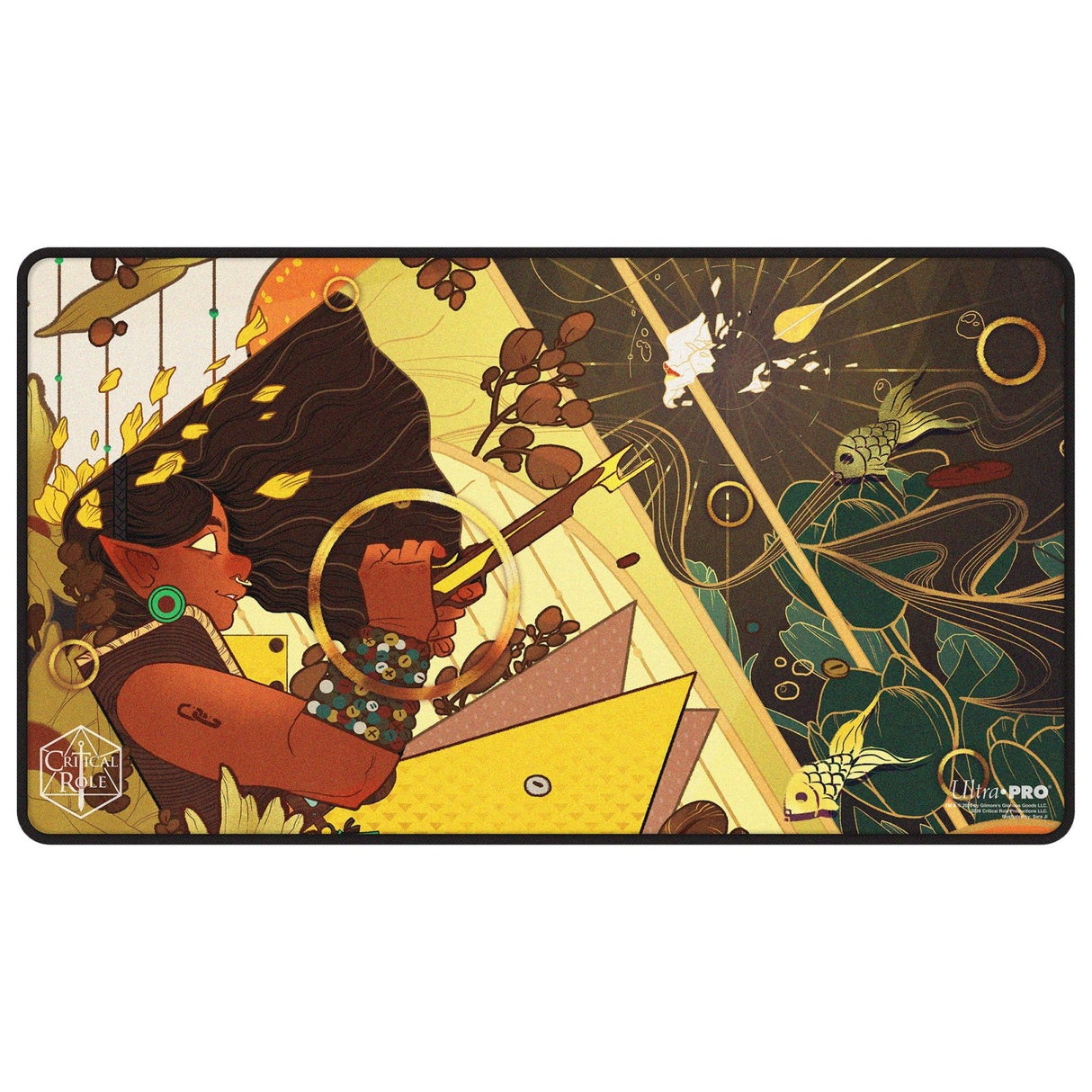 Critical Role Radiants: The Mighty Nein Veth Brenatto Black - Stitched Playmat for Tabletop Gaming - E-LE17750 - Ultra PRO International - Ultra PRO International