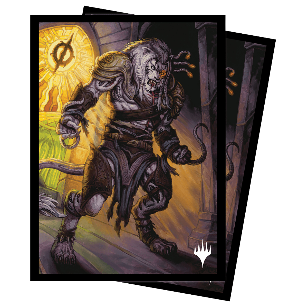 Dominaria United Ajani, Sleeper Agent Standard Deck Protector Sleeves (100ct) for Magic: The Gathering | Ultra PRO International Dominaria United Ajani, Sleeper Agent Standard Deck Protector Sleeves (100ct) for Magic: The Gathering | Ultra PRO International