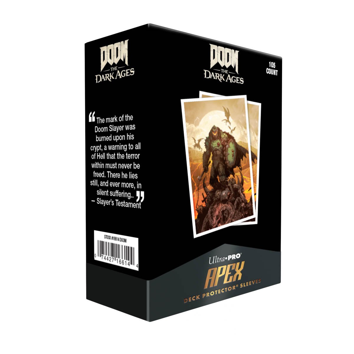 DOOM: THE DARK AGES - WRATH - APEX Deck Protector Sleeves - E-16615 - Ultra PRO - Ultra PRO International