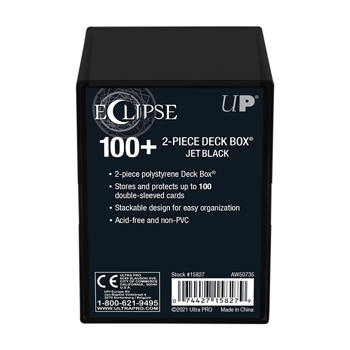 Ultra Pro Eclipse Pro 100+ Deckbox – Schwarz, Für Bis Zu 110 Gesleeve Karten, Mit Selbstschließendem Deckel