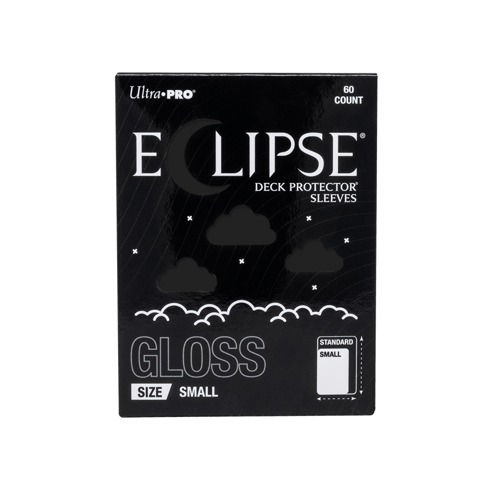 ECLIPSE® Gloss Small DECK PROTECTOR® Sleeves: Jet Black - 60ct - E-16710 - Ultra PRO- Ultra PRO International