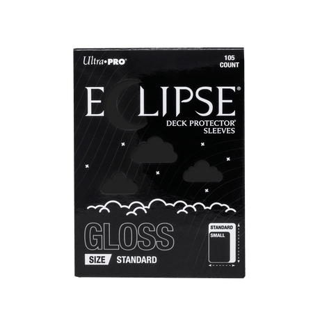 ECLIPSE® Gloss Standard DECK PROTECTOR® Sleeves: Jet Black - 105ct - E-16700 - Ultra PRO- Ultra PRO International