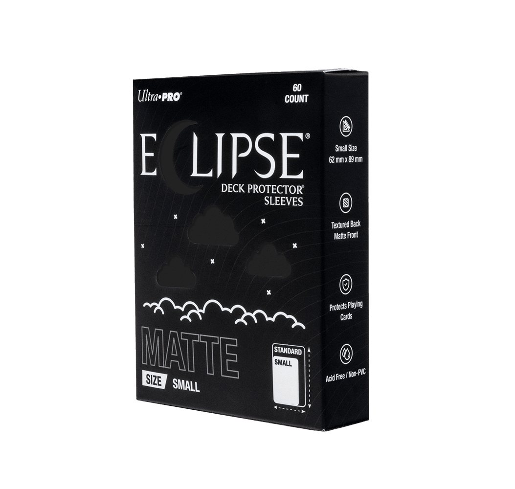 ECLIPSE® Matte Small DECK PROTECTOR® Sleeves: Jet Black - 60ct - E-16690 - Ultra PRO- Ultra PRO International