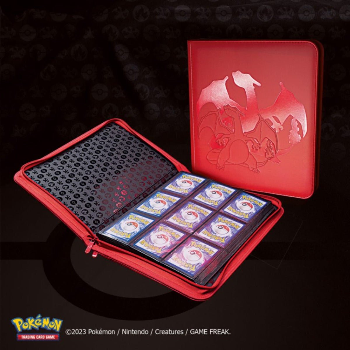 Série Elite : Charizard Classeur PRO à 12 poches avec fermeture éclair Série Elite : Charizard Classeur PRO à 12 poches avec fermeture éclair