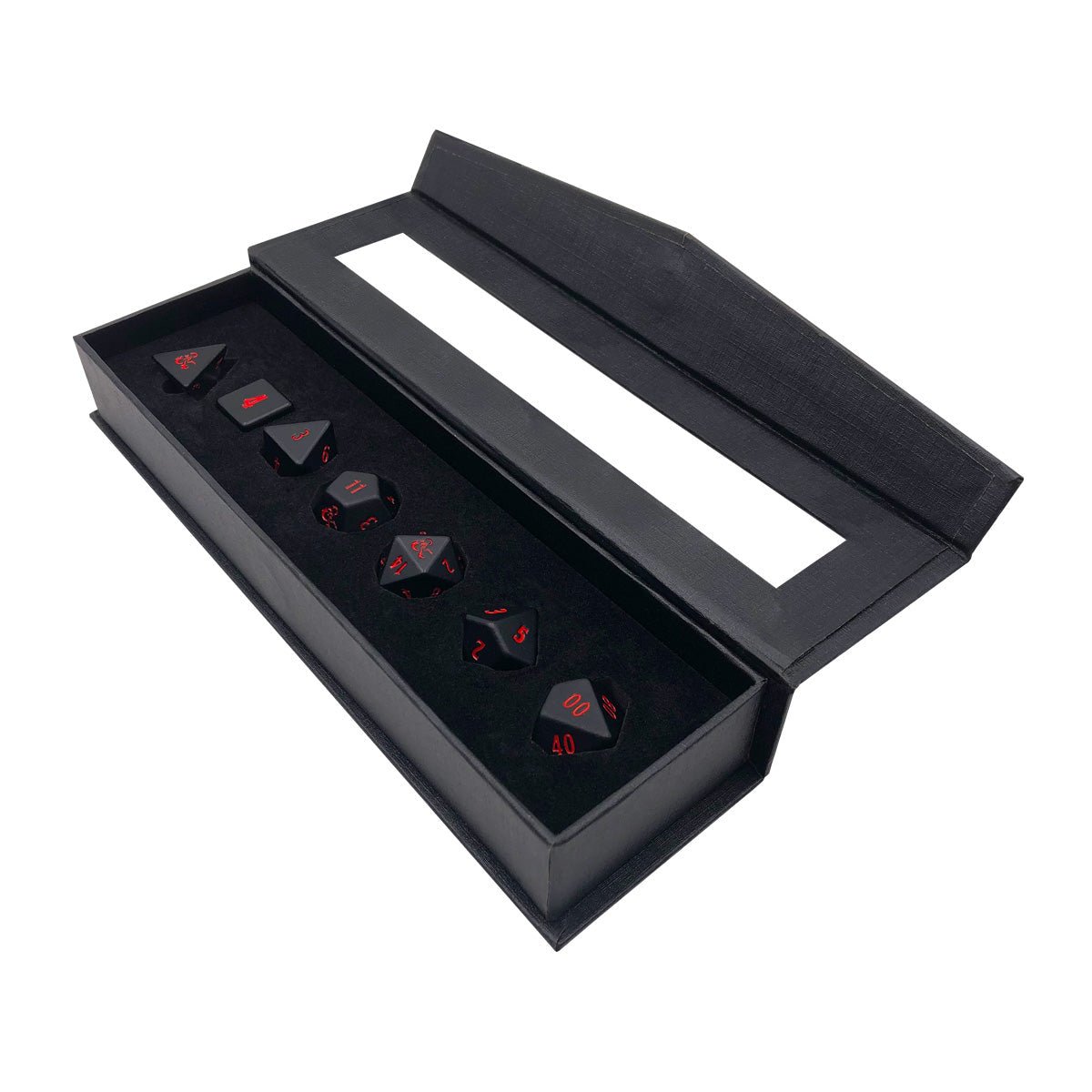 Set Di 7 Dadi Poliedrici DND 16mm – Acrilico Trasparente, Per Giochi Di Ruolo D20, Pathfinder, Confezione Con Sacchetto