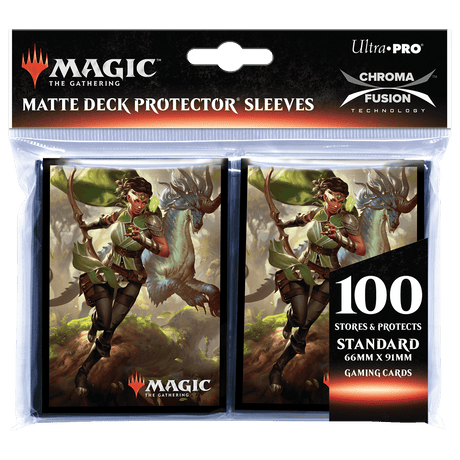 Ikoria: Lair of Behemoths Vivien, Monster's Advocate Standard Deck Protector Sleeves (100ct) for Magic: The Gathering | Ultra PRO International Ikoria: Lair of Behemoths Vivien, Monster's Advocate Standard Deck Protector Sleeves (100ct) for Magic: The Gathering | Ultra PRO International