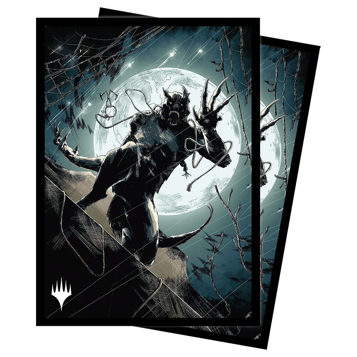 werewolf card sleeves mtg Innistrad: Midnight Hunt Seafaring Werewolf Standard Deck Protector Sleeves  (100ct) for Magic: The Gathering
