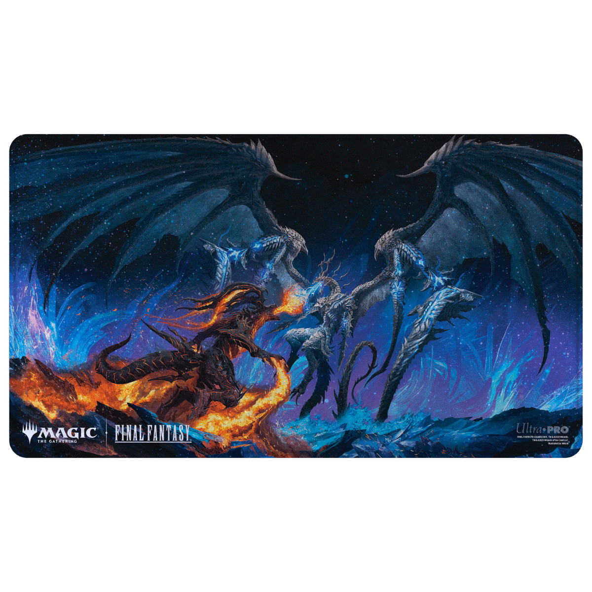 Magic: The Gathering®—FINAL FANTASY™ Bahamut and Ifrit Holofoil Playmat - E - 38758 - Ultra PRO International - Ultra PRO International