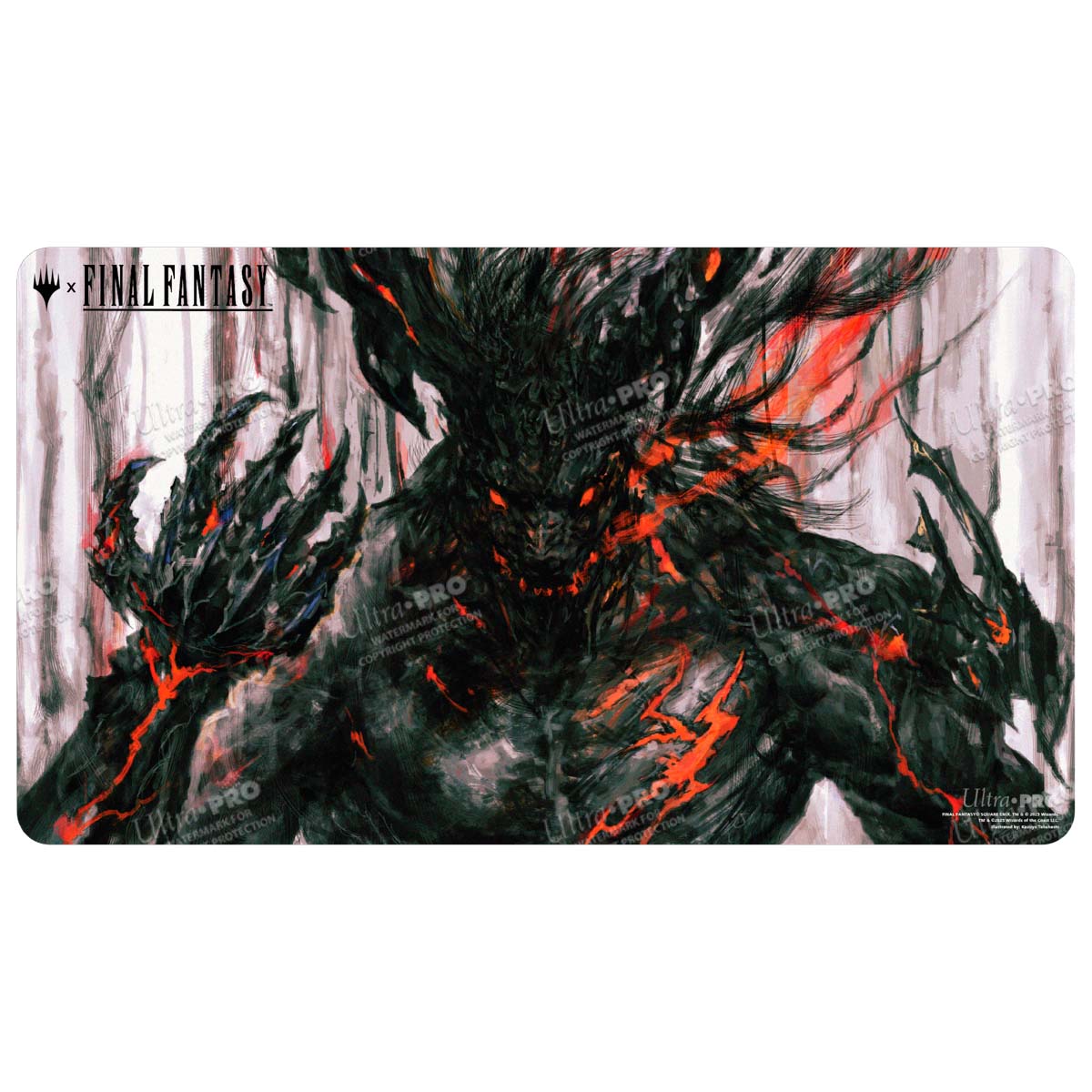 Magic: The Gathering®—FINAL FANTASY™ Clive, Ifrit’s Dominant / Ifrit, Warden of Inferno Double - Sided Playmat - E - 38759 - Ultra PRO International - Ultra PRO International