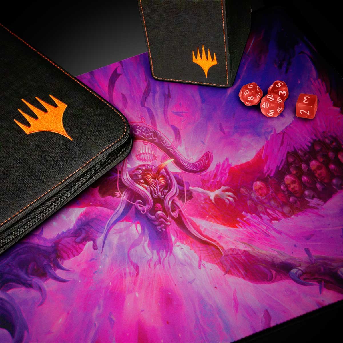 Magic: The Gathering®—FINAL FANTASY™ Emet - Selch, Unsundered / Hades, Sorcerer of Eld Double - Sided Playmat - E - 38760 - Ultra PRO International - Ultra PRO International