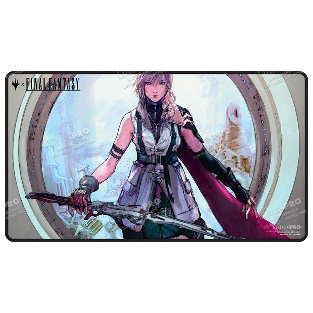 Magic: The Gathering®—FINAL FANTASY™ Lightning, Army of One Black Stitched Playmat - E - 38763 - Ultra PRO International - Ultra PRO International
