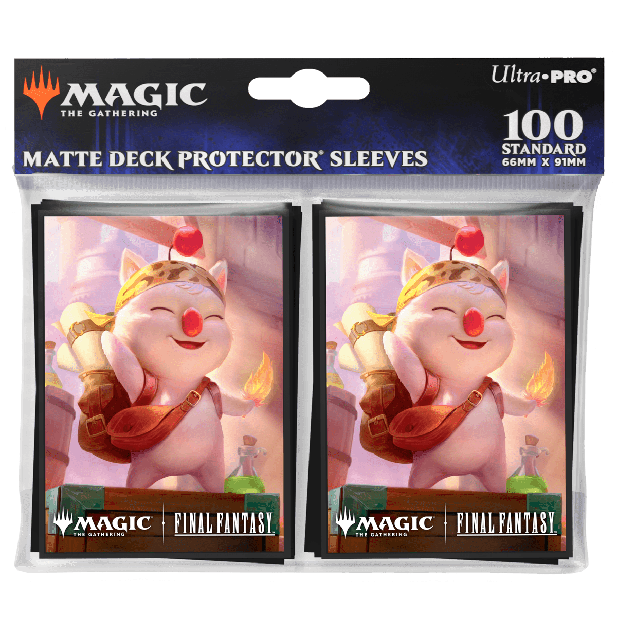 Magic: The Gathering®—FINAL FANTASY™ Stiltzkin, Moogle Merchant 100ct Deck Protector Sleeves - E - 38705 - Ultra PRO International - Ultra PRO International