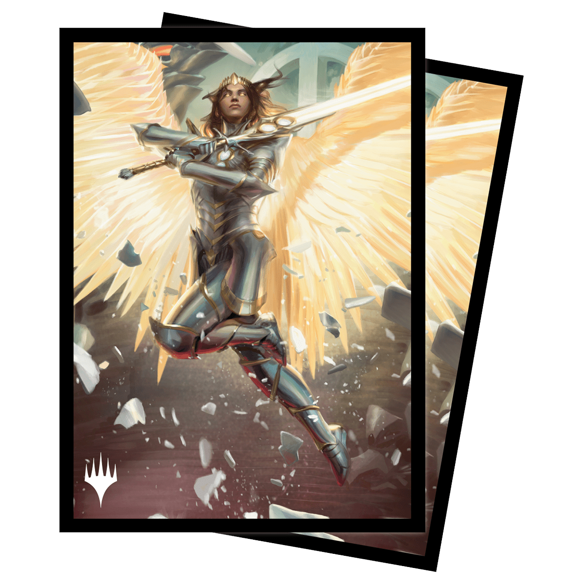 mtg angel card sleeves March of the Machine Archangel Elspeth Standard Deck Protector (100ct) for Magic: The Gathering Hardware Color:Gold These sleeves dont just MTG - Ice Age Legendary Enchantment