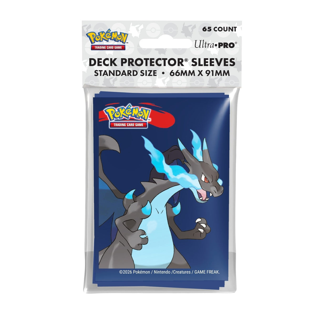 Mega Charizard X 65ct DECK PROTECTOR® Sleeves for the Pokémon Trading Card Game - E-16730 - Ultra PRO- Ultra PRO International