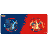 Mega Charizard X and Mega Charizard Y 6ft Table Playmat for the Pokémon Trading Card Game - E-16739 - Ultra PRO- Ultra PRO International