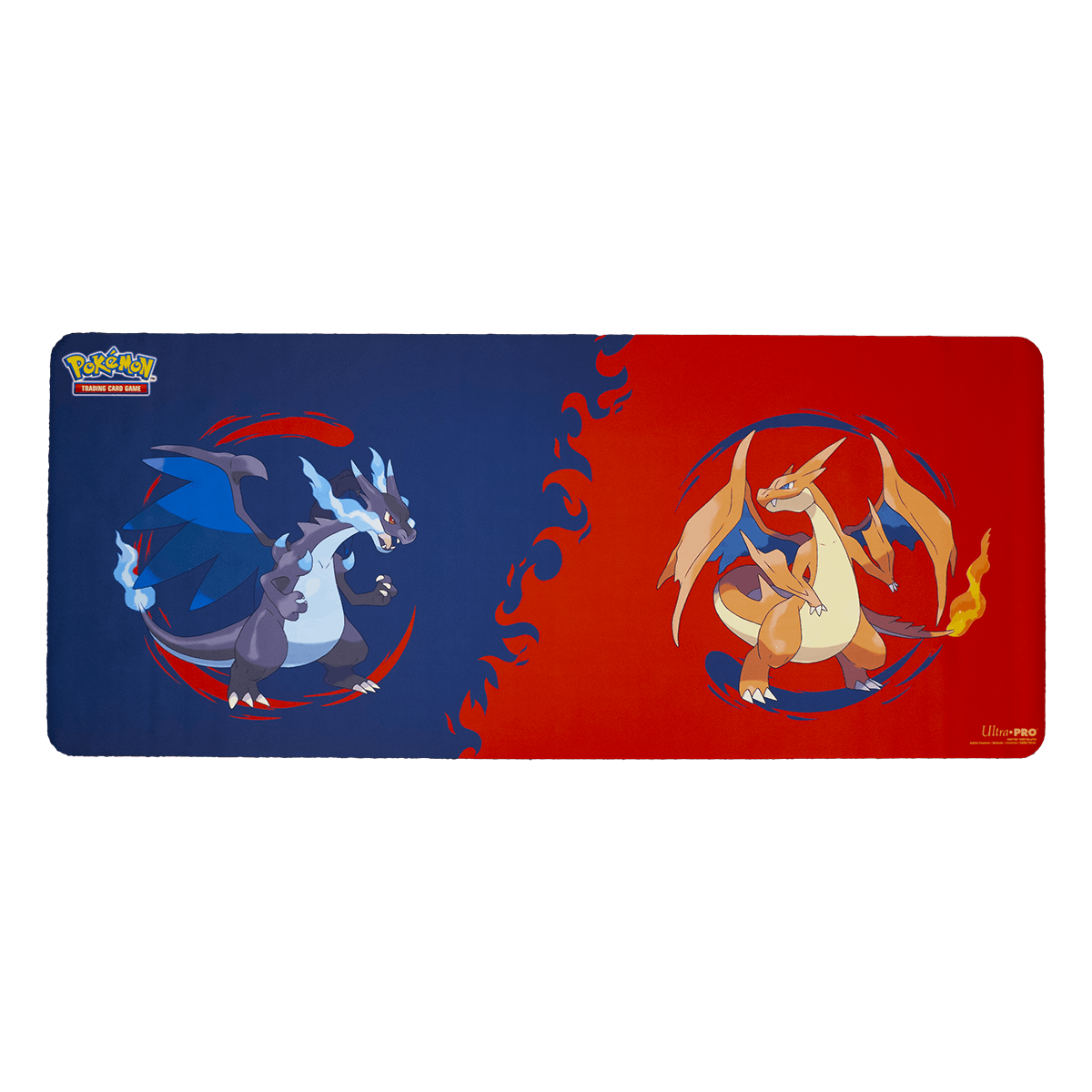 Mega Charizard X and Mega Charizard Y 6ft Table Playmat for the Pokémon Trading Card Game - E-16739 - Ultra PRO- Ultra PRO International