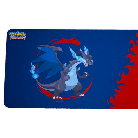 Mega Charizard X and Mega Charizard Y 8ft Table Playmat for the Pokémon Trading Card Game - E-16740 - Ultra PRO- Ultra PRO International