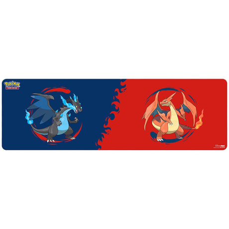 Mega Charizard X and Mega Charizard Y 8ft Table Playmat for the Pokémon Trading Card Game - E-16740 - Ultra PRO- Ultra PRO International