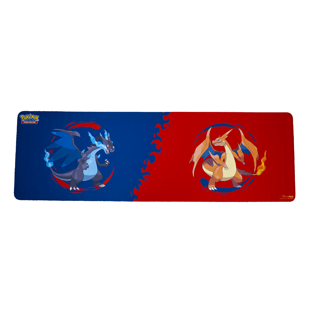 Mega Charizard X and Mega Charizard Y 8ft Table Playmat for the Pokémon Trading Card Game - E-16740 - Ultra PRO- Ultra PRO International