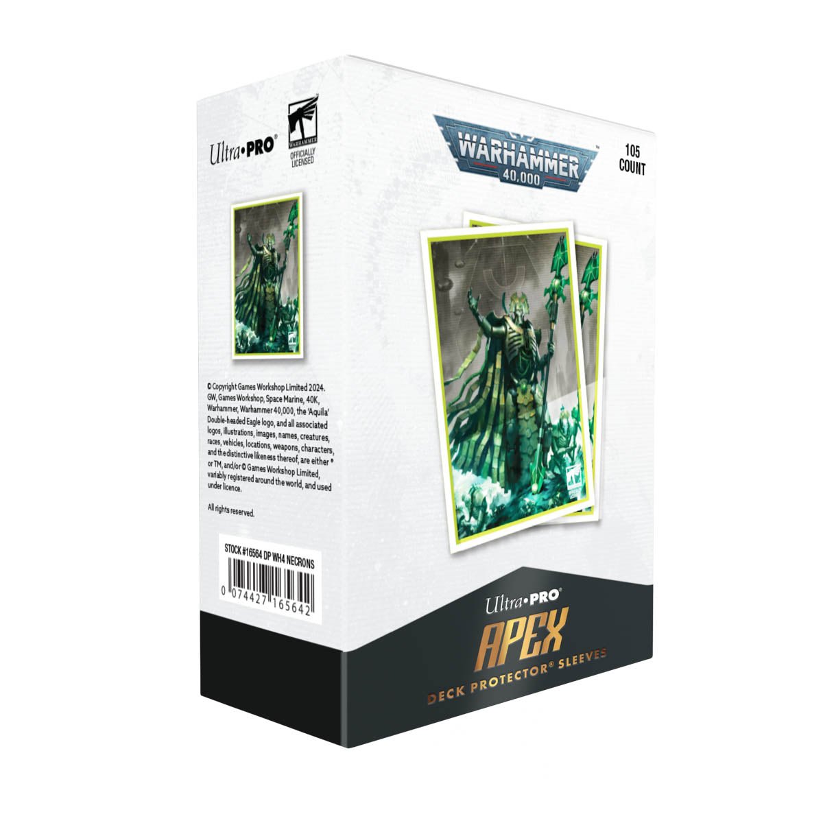 Necrons 105ct APEX DECK PROTECTOR® Sleeves for Warhammer 40,000 - E-16564 - Ultra PRO - Ultra PRO International