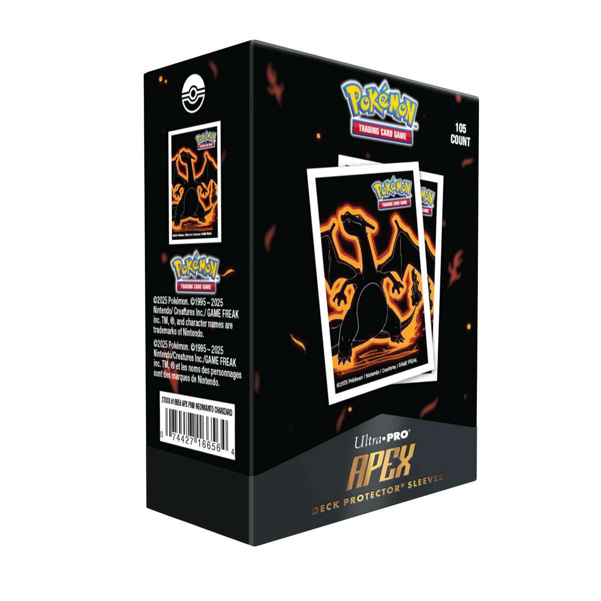 Neon Kanto 105ct APEX DECK PROTECTOR® Sleeves Charizard for Pokémon - E-16656 - Ultra PRO - Ultra PRO International