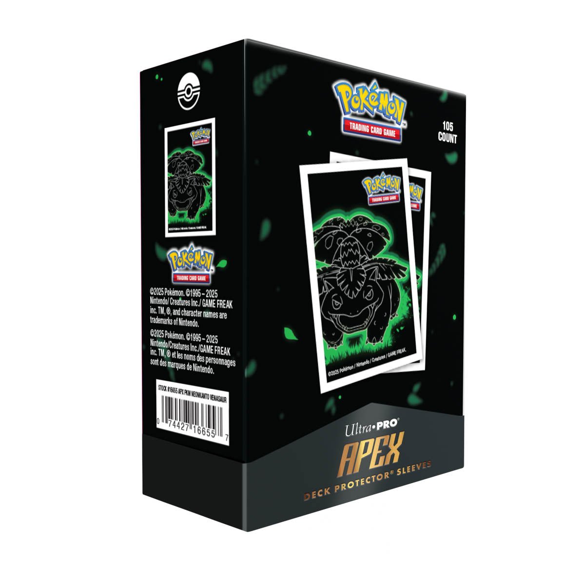 Neon Kanto 105ct APEX DECK PROTECTOR® Sleeves Venusaur for Pokémon - E-16655 - Ultra PRO - Ultra PRO International