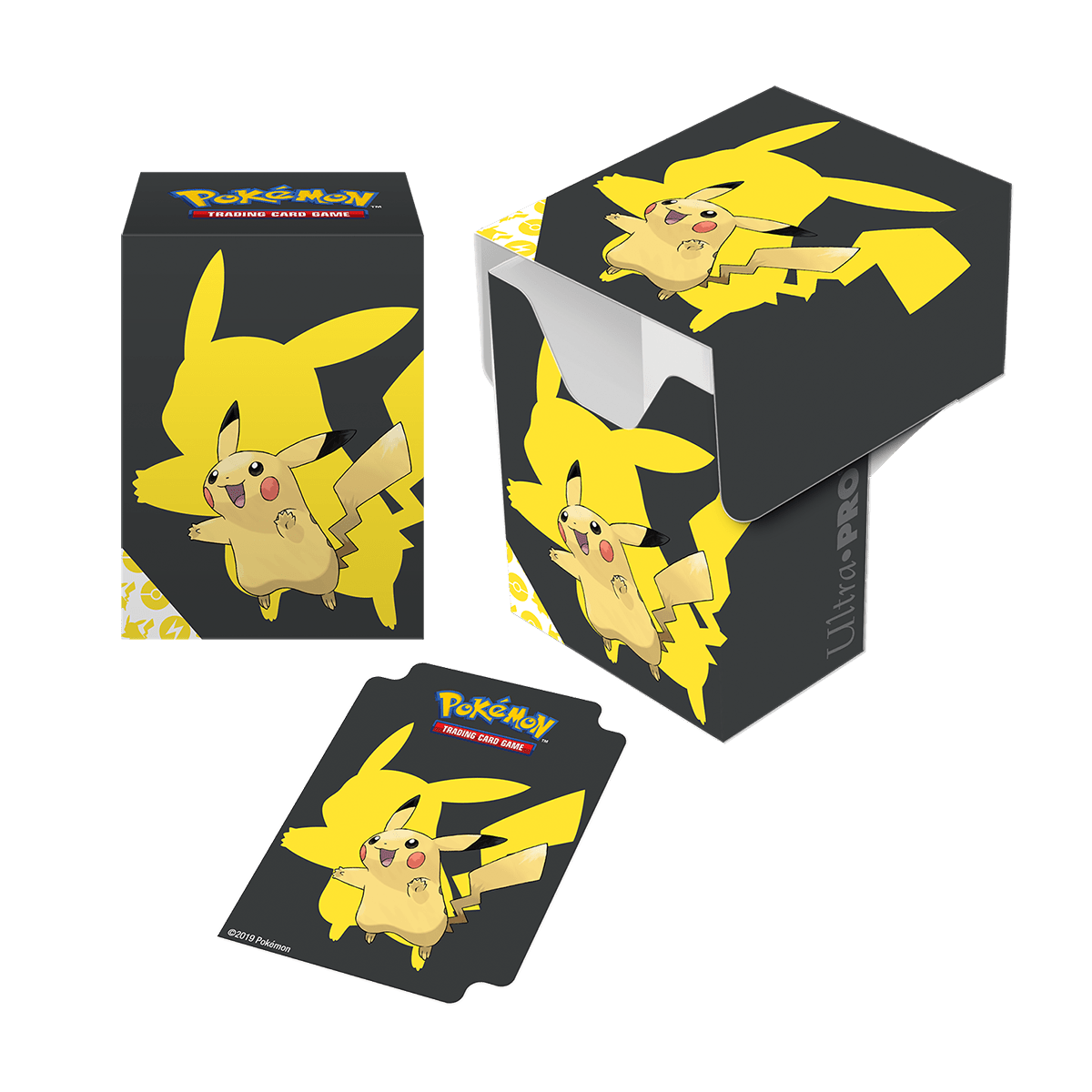 Boîte De Rangement Pokémon Pikachu - Protection Cartes à Collectionner - Jusqu'à 80 Cartes - Avec Séparateur - Full View
