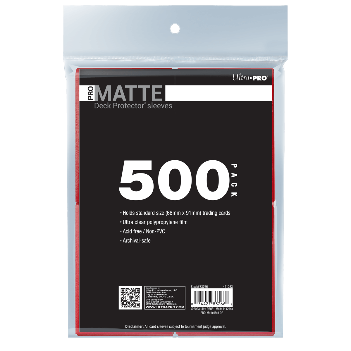 PRO-Matte Standard Deck Protector Sleeves Bundle (500ct) | Ultra PRO International PRO-Matte Standard Deck Protector Sleeves Bundle (500ct) | Ultra PRO International