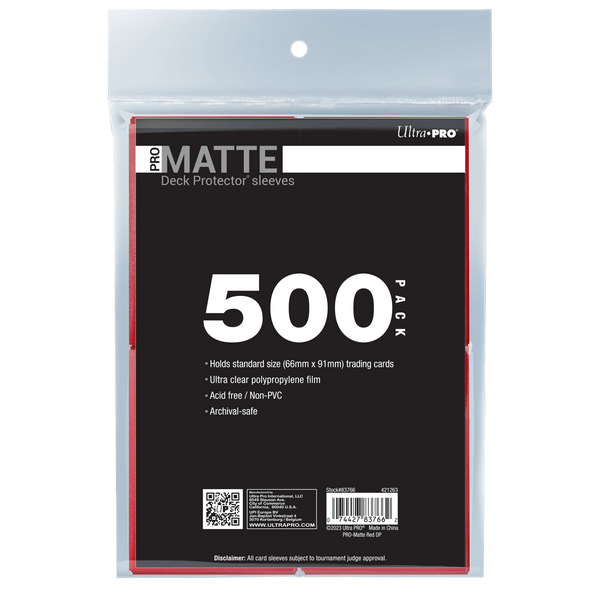 500 ultra pro card sleeves PRO-Matte Standard Deck Protector Sleeves Bundle (500ct)