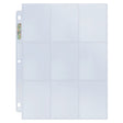 Silver Series 9 - Pocket Refill Pages for Standard Size Cards - E-80796 - Ultra PRO - Ultra PRO International