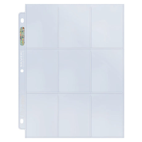 Silver Series 9 - Pocket Refill Pages for Standard Size Cards - E-80796 - Ultra PRO - Ultra PRO International