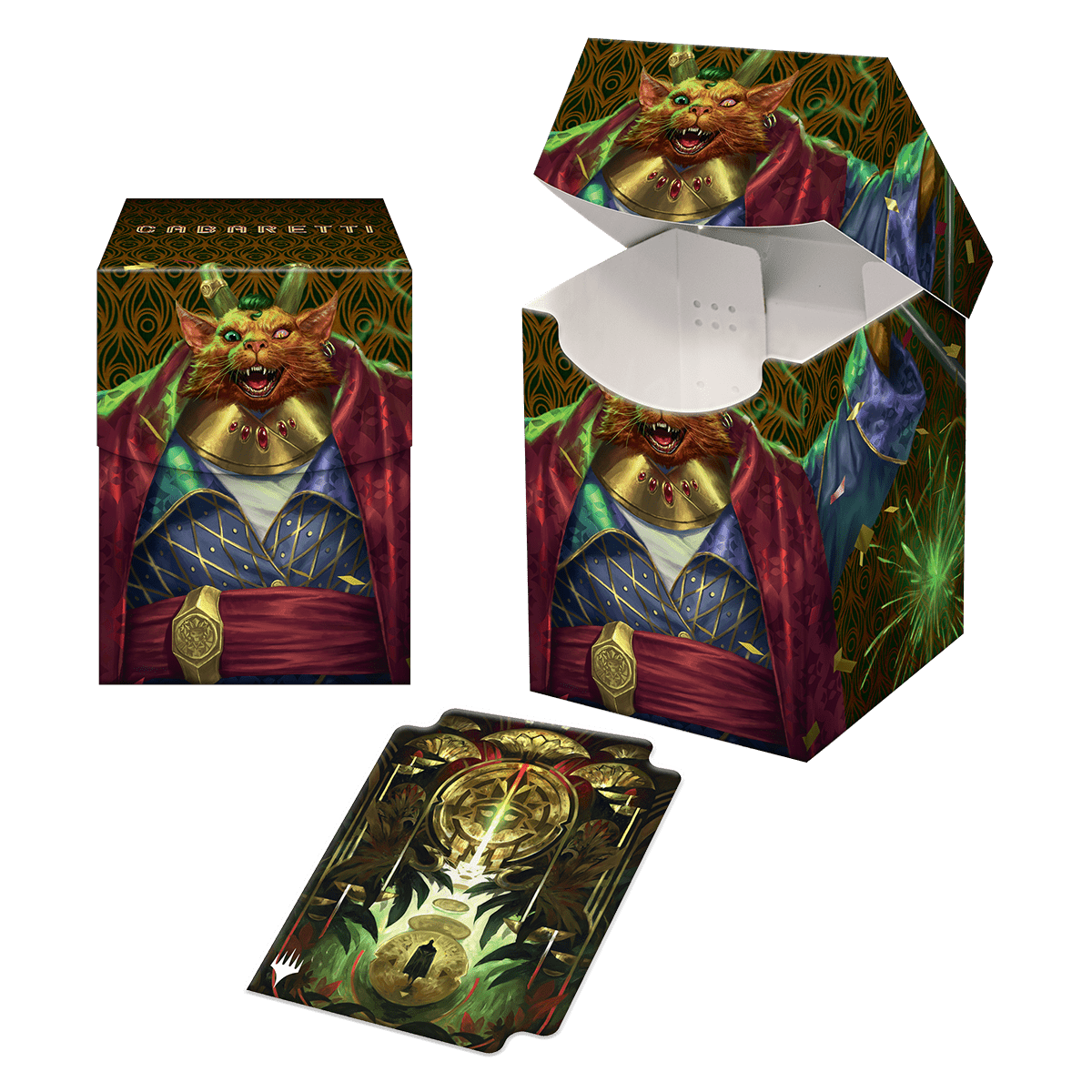 Streets of New Capenna Jetmir and their Cabaretti Crime Family 100+ Deck Box for Magic: The Gathering | Ultra PRO International Streets of New Capenna Jetmir and their Cabaretti Crime Family 100+ Deck Box for Magic: The Gathering | Ultra PRO International
